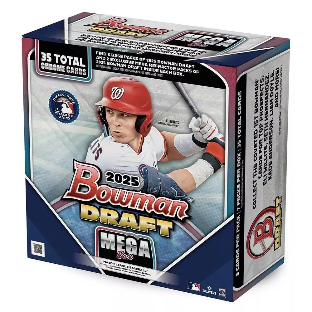 Photo 1 of ***ALREADY OPENED***2025 Topps MLB Baseball Bowman Draft Baseball Trading Card Mega Box