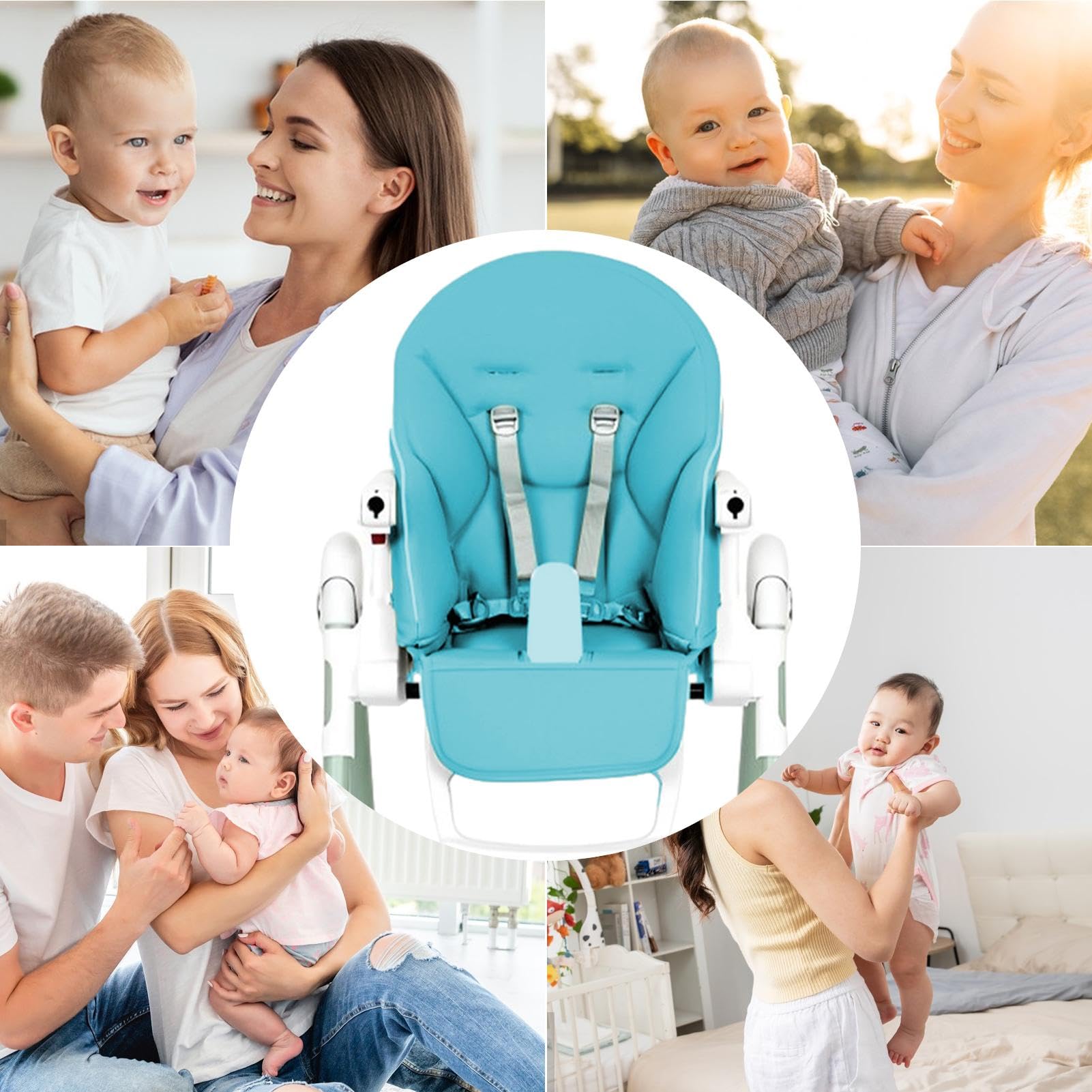 Copri Seggiolone Universale In Pelle PU - Fodera Imbottita Per Peg Perego, Jan&eacute;, Baoneo | Lavabile