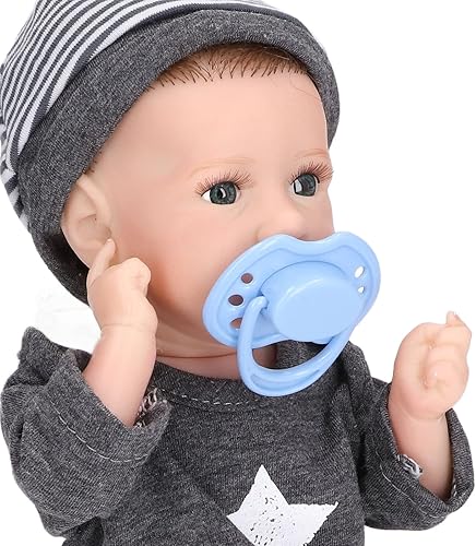 Miniatura 8 de VGEBY Muñeca Reborn de bebé, extremidades flexibles de 12 pulgadas, juguete realista de silicona suave con botella de leche, juego de regalo Reborn