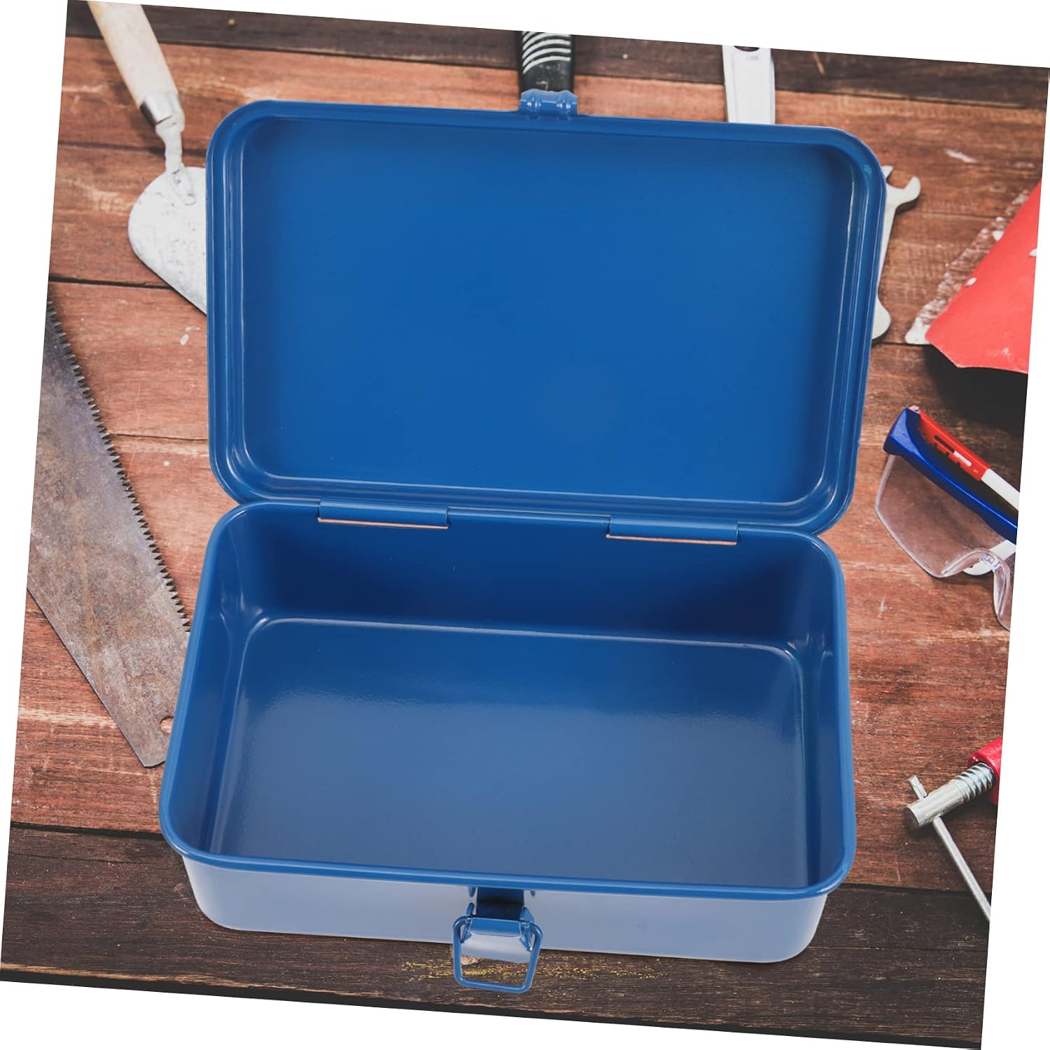 Uonlytech Box Portable Tool Box Mechanic Tool Box Tractor Implements Repairing Tool Box Portable Tool Box with Wheels Tool Chest Metal Tool Case Iron Tool Case Multi-purpose Toolbox Suitcase