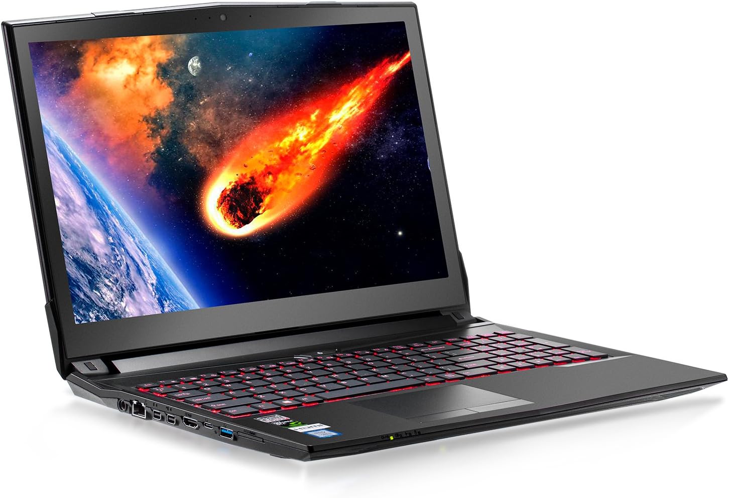HoMei 16GB DDR4 RAM, 128GB SSD, 1TB HDD, Intel Core i7-7700HQ, 15.6" Full HD Quad Core Gaming Notebook Laptop, Dedicated Graphics NVIDIA GeForce GTX 1050 Ti 4GB GDDR5, Bluetooth, Backlit Keyboard