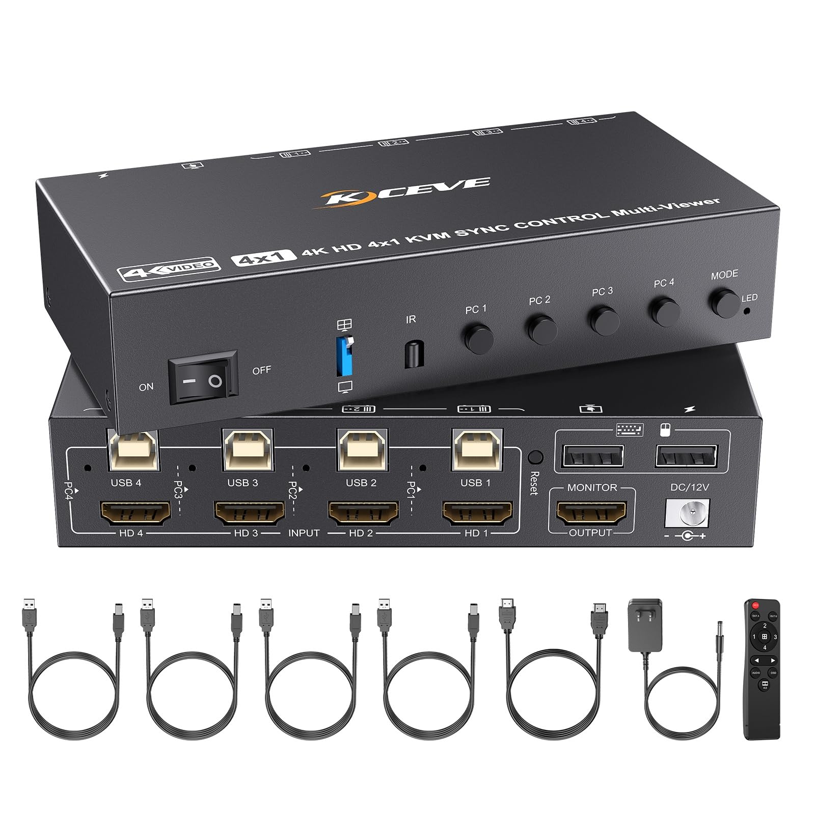 4 Computers Share 1 Monitor Seamless KVM Switch-image-8