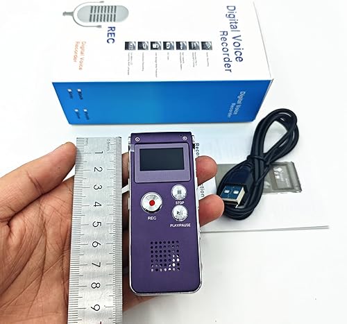 Miniatura 4 de Grabadora de audio digital de 16 G, activada por voz, mini espía y sonido digital, dictáfono, reproductor de MP3, regalo portátil, grabadora de