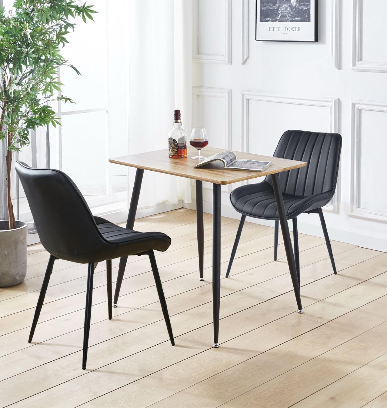 Juego de comedor de mesa y sillas pequeñas de efecto roble Hallowood Cullompton