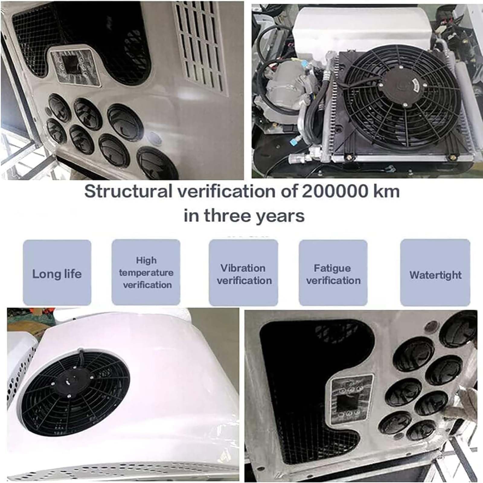Condizionatore d'Aria 12V 24V DC Aria Condizionata Fredda e Calda per Camion Camper Autobus
