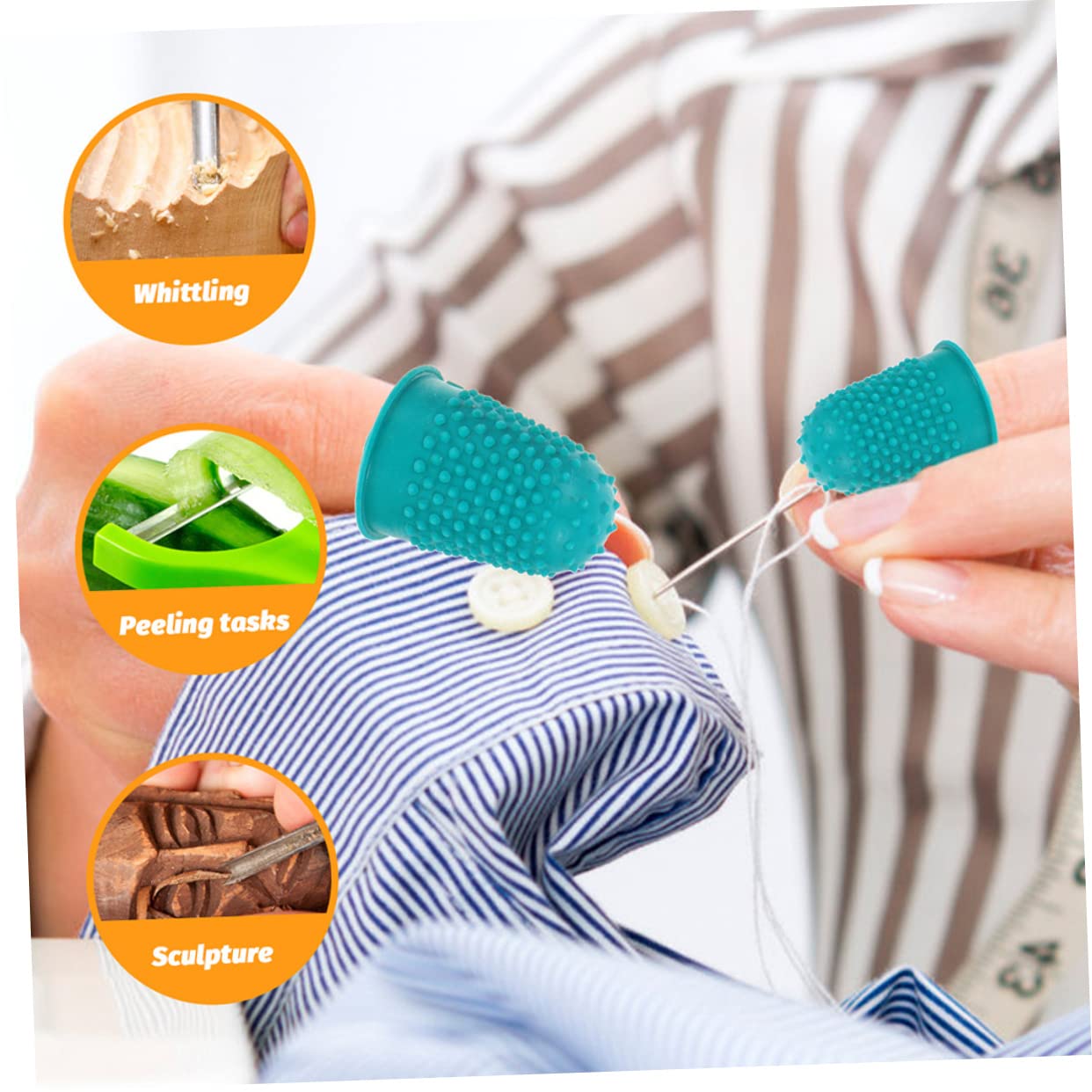 CALLARON 3 Series Dedales Antideslizantes Cubiertas Antiadherentes Para Los Dedos Protección Para Las Puntas De Los Dedos Para Los Dedos Fundas Para Los Dedos 50 piezas*3