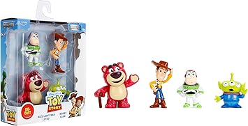 Jada Toy Story Metalfigs 4-Pack Buzz Lightyear, Woody, Alien, Lotso Gift Set for Kids and Fans Ages 8+ Pixar Characters 2.5 Diecast Collectible Figure Toys