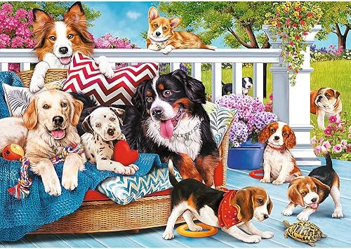 Miniatura 2 de Trefl Premium - UFT Cuteness Overload: Rompecabezas de amistad para perros - 1000 piezas, cartón más grueso, orgánico, perros, cachorros, animales,