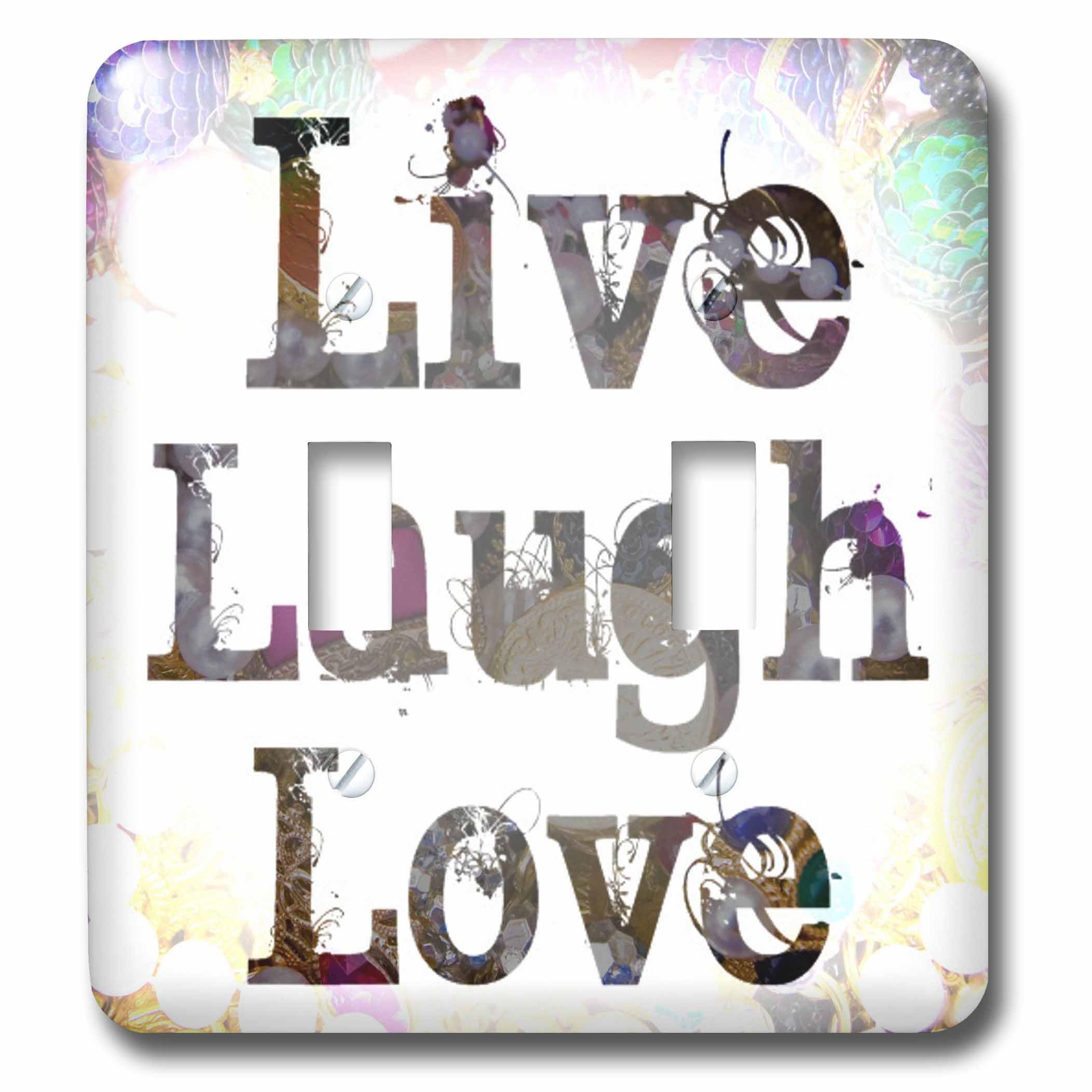 Interrupteur à baïonnette Live Laugh Love déco salon multicolore