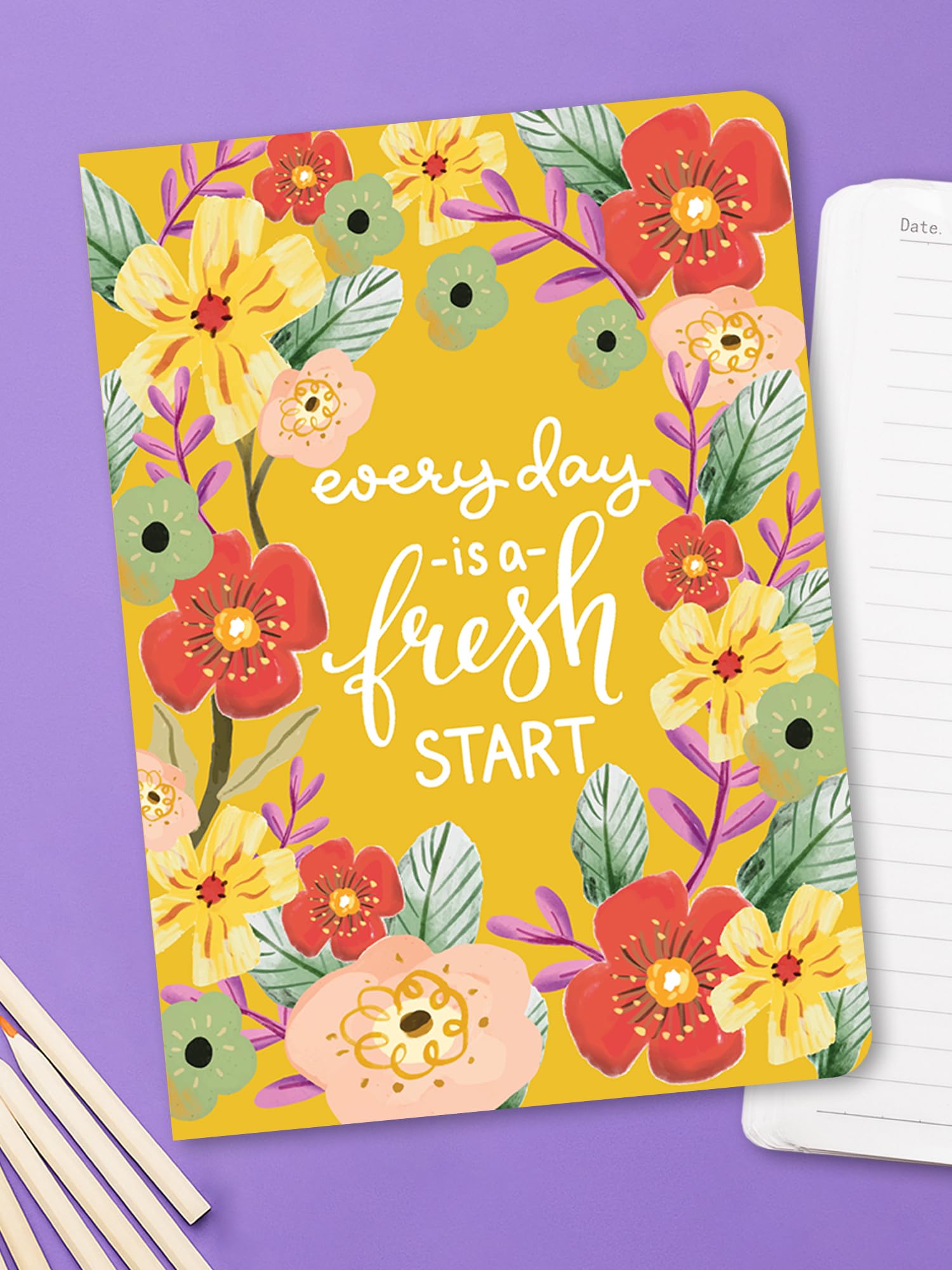 DOODLE Taccuino formato A5, 160 pagine (agenda 12 mesi + appunti), copertina morbida con carta da 80 g/m², design motivazionale, diario compatto per lavoro, studio, viaggi e regali