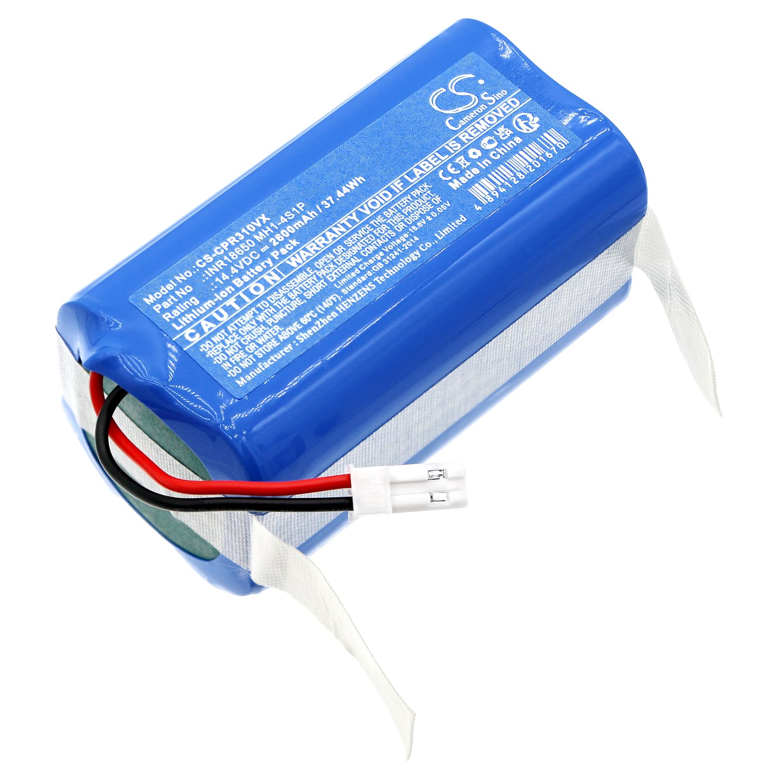 FYIOGXG CS Battery for Concept VR3000, VR3100, VR3110, VR3115 PN:Concept BYD INR18650 M26-4S1P, INR18650 MH1-4S1P 2600mAh / 37.44Wh