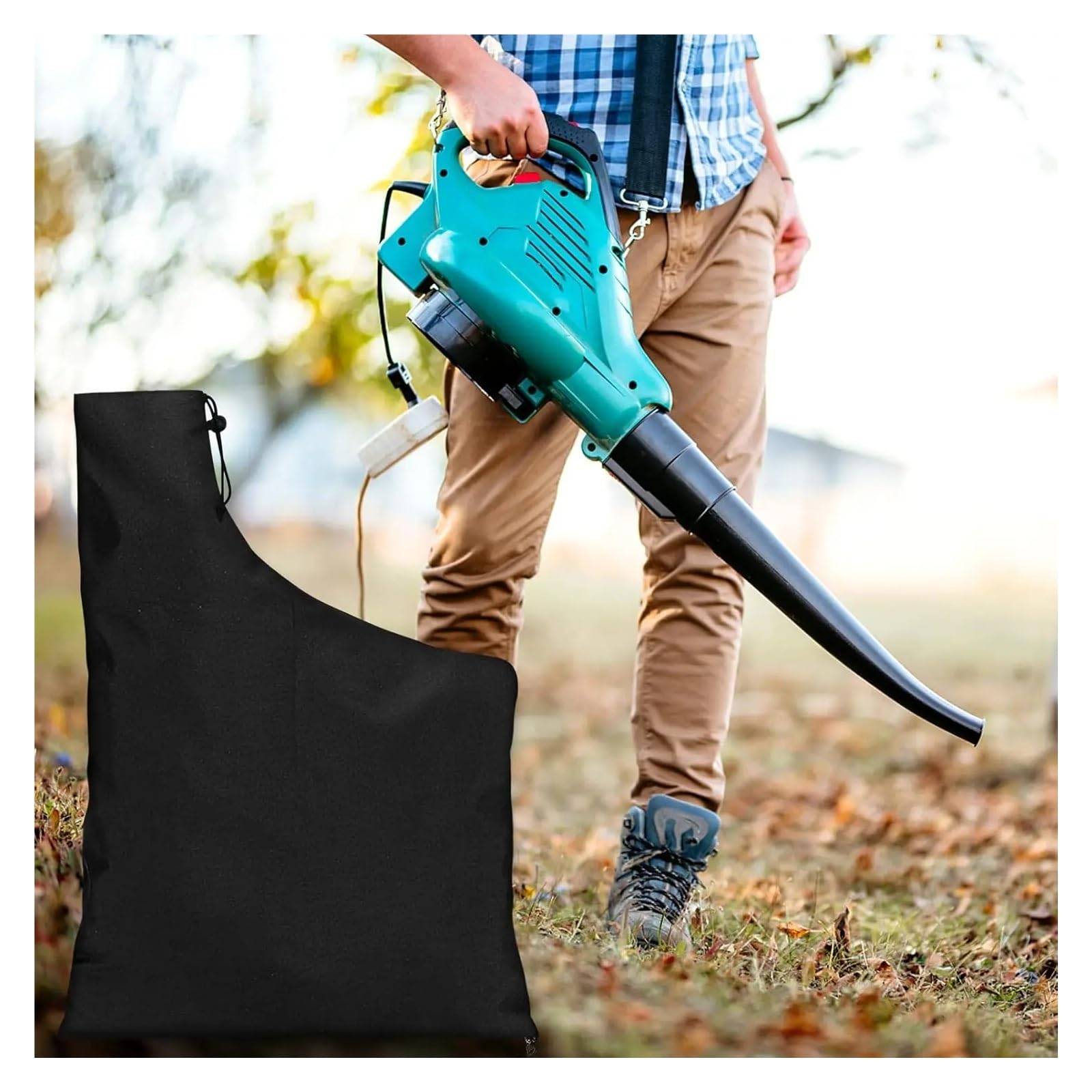 Fangsack 1/3 stücke Blatt Vakuum Sammlung Tasche Ersatz Tasche Mit Zip for Elektrische Laubbläser Fangsack FüR Laubsauger(3 pcs)
