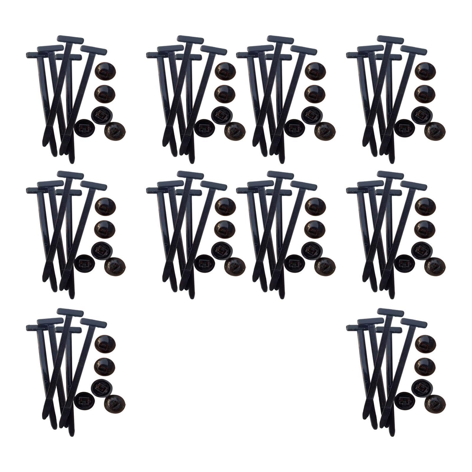 Besstuup Multifunctional Cable Ties Clips Mudguard Fixing Clips Liner Retainer Pins 10Pcs Nylon Plastic For Auto Diy Cable Management- 50Pcs