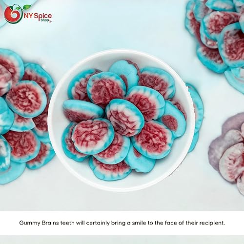 Miniatura 5 de NY Spice Shop Gummy Brains - Golosina masticable de moda de 1 libra - Dulces para decoraciones de fiesta - Cerebros de caramelo gomosos - Cerebros