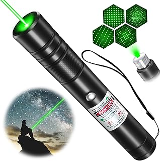 Rechargeable Green Laser Pointer high Power, Long Range Laser Beam Pen, Strong Lazer Pointerfor TV LED LCD Screen, Laser Light for Dogs Cats Outdoor Construction Hunting Meeting Teaching-Black