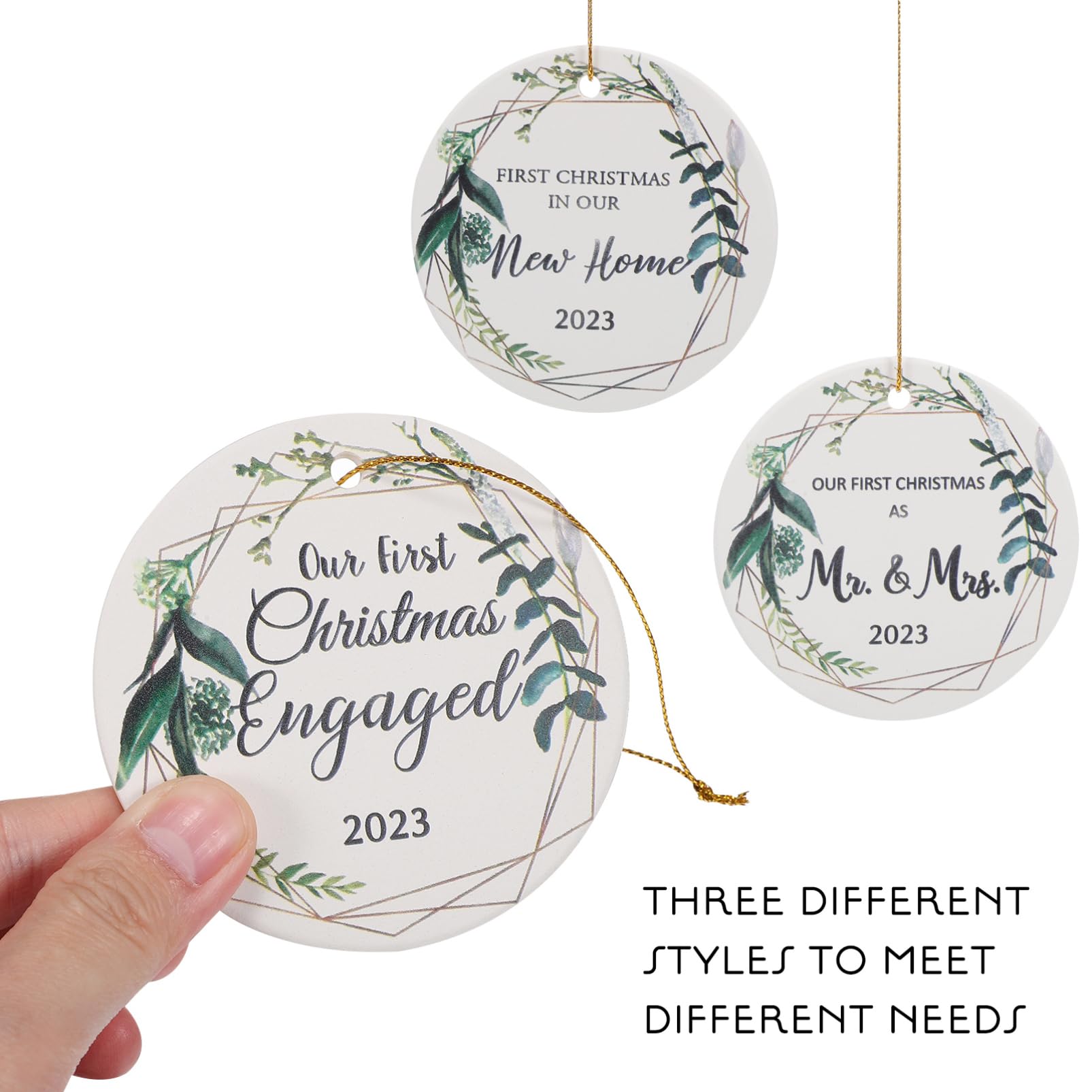 PRETYZOOM 4 Juegos Adornos Navideños Colgantes para Árbol De Navidad Adornos Navideños para Exteriores Pegatinas para Interiores Ganchos para Ventanas Decoración Navideña 3 Piezas * 4