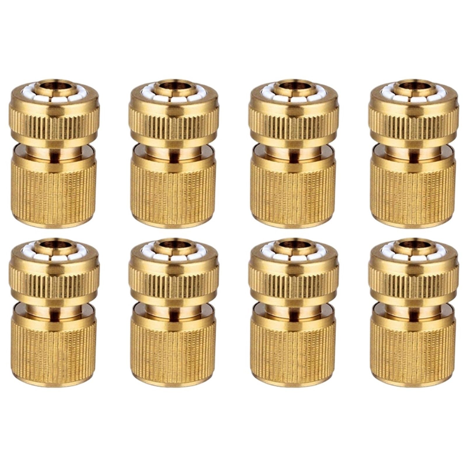 Raccordo Tubo Acqua Giardino Adattatore rapido for Rubinetto for Tubo dell'Acqua for irrigazione for autolavaggio da 1/2 "con connettore in Rame Giardino(8PCS)