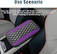 Vista 6 de Funda universal de cuero impermeable para consola central de automóvil, protector de caja de asiento para reposabrazos, accesorios de decoración