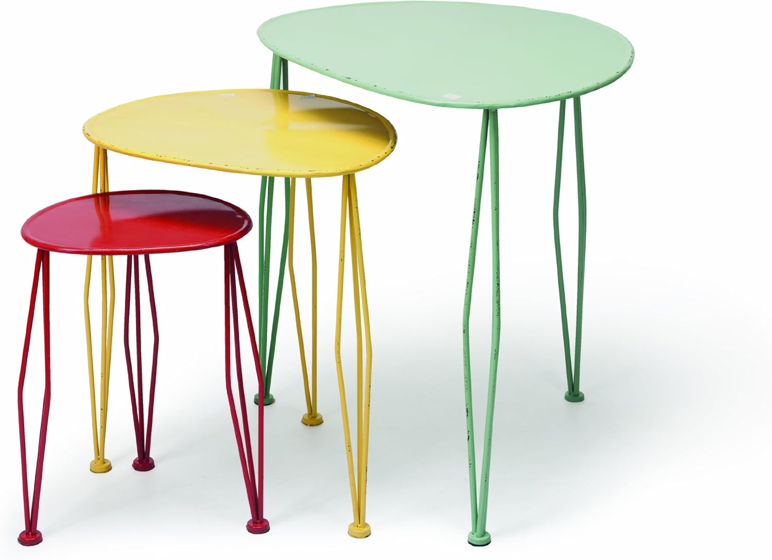 Foreside Home & Garden Oblong Tall Warm Tables, Set of 3