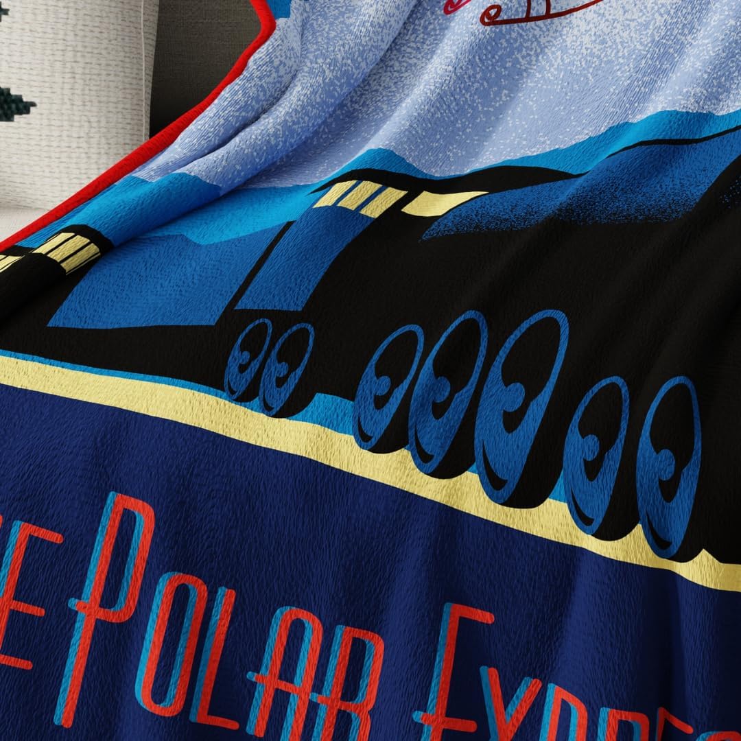 The Polar Express Holiday Bedding Super Soft Micro Raschel Throw, 46 in x 60 in, (Official Licensed Product) by Franco Collectibles - Image 4