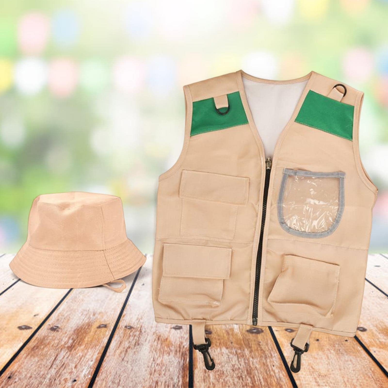 Kids Explorer Vest And Hat Set - Outdoor Adventure Costume For Camping & Role Play