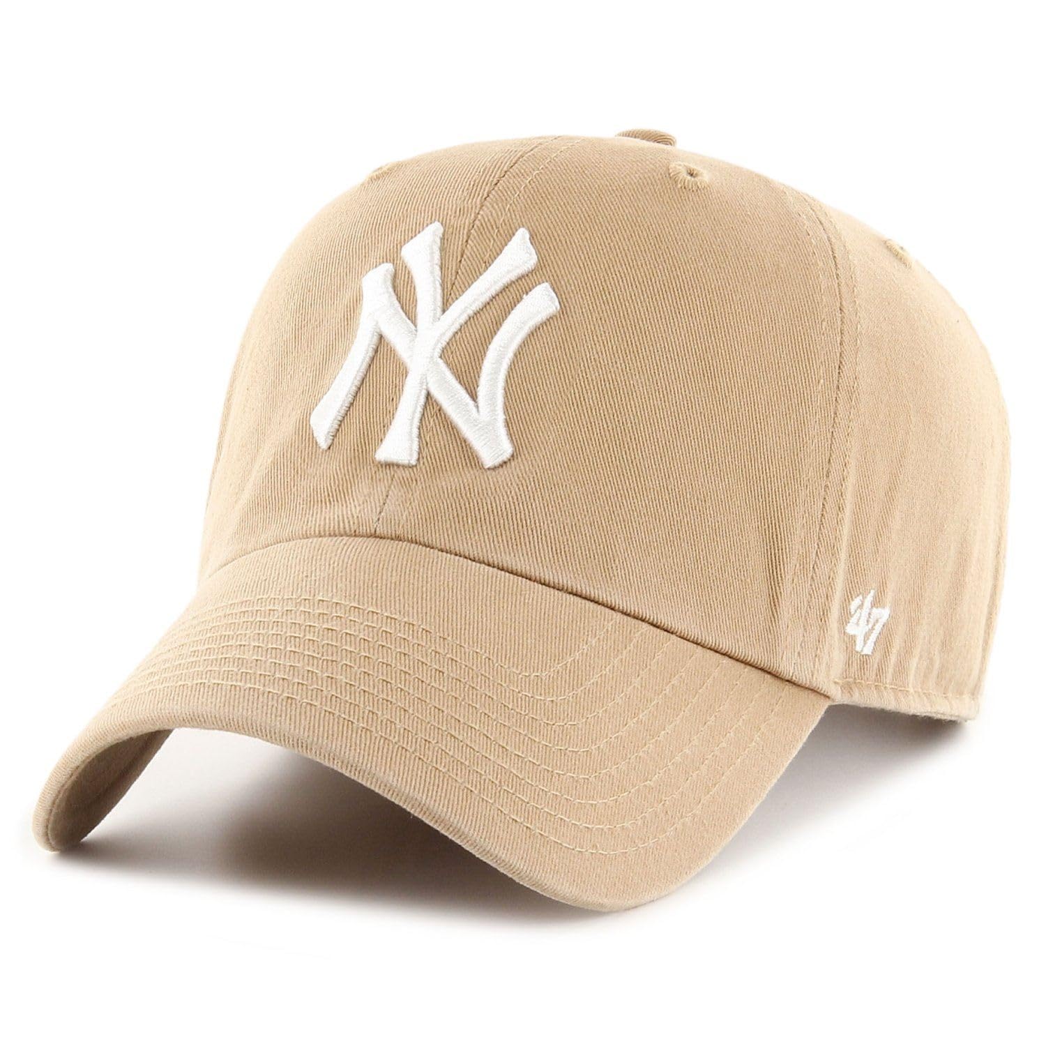 47 Brand MLB New York Yankees Branson Cap B-BRANS17CTP, Unisex New York Yankees Khaki