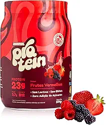 JHAMAL Suplemento Alimentar de Proteína em Pó - Sabor Frutas Vermelhas - Saudável e Rico em Proteínas - Vegano, Sem Glúten, Sem Adição de Açúcar, Sem OGM, À Base de Plantas - Pote de 504g