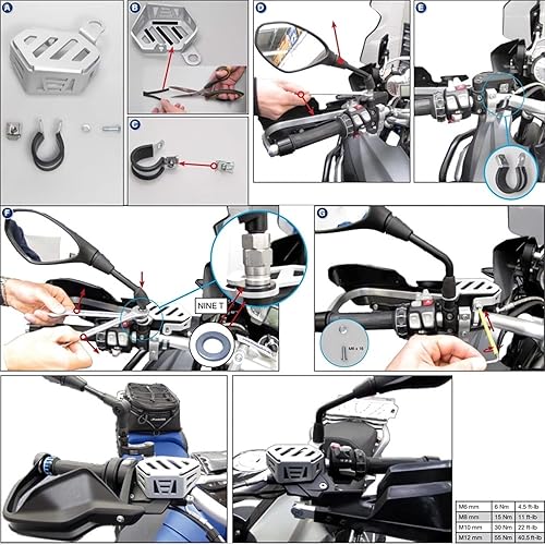 Miniatura 5 de Placa de extensión para BMW Depósito de freno delantero Embrague Protector Copa de aceite Cubierta protectora R1250GS Adventure R1200GS R 1200 GS LC