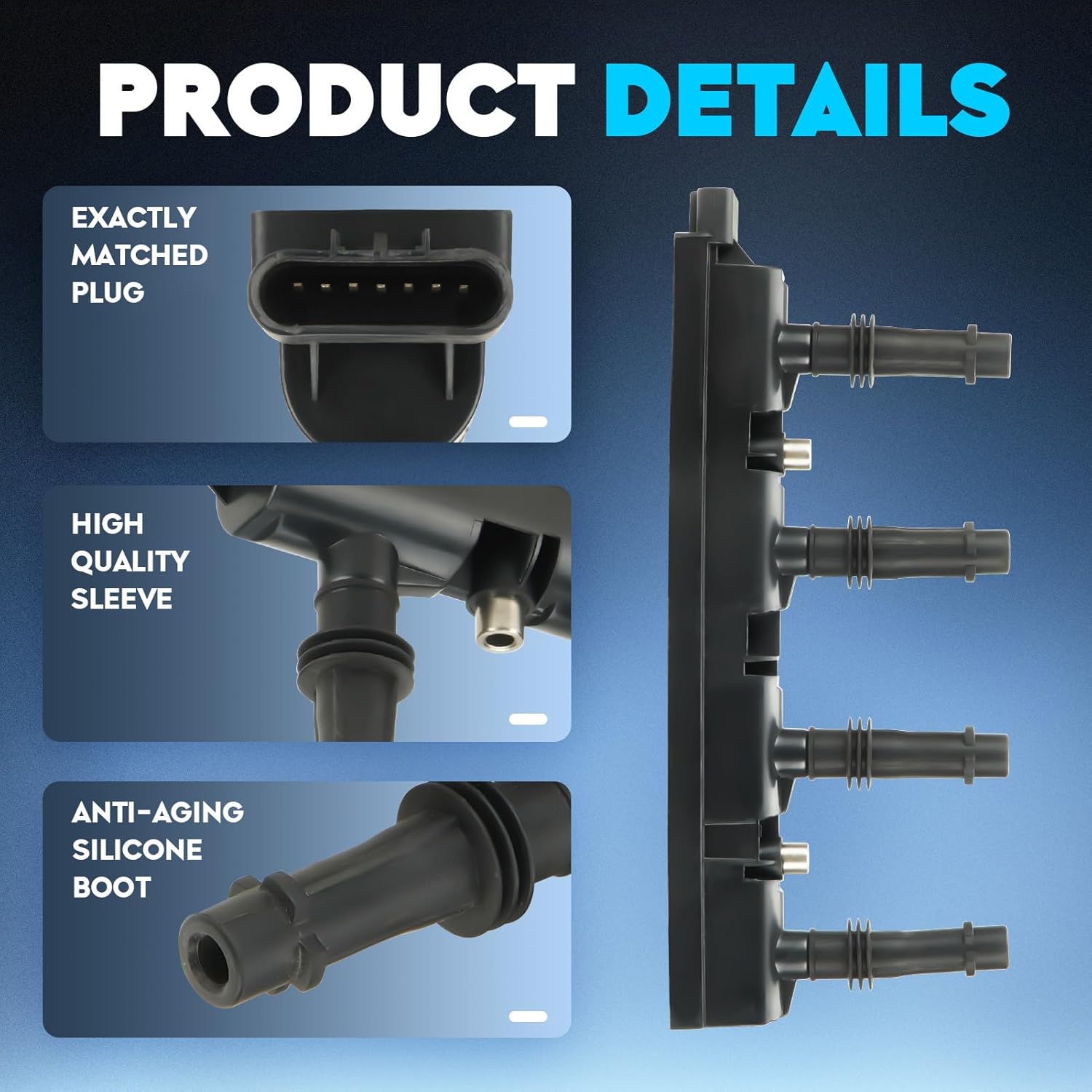 Ignition Coil UF669 for Chevy Buick Cadillac Cruze Sonic Trax Volt Encore ELR 1.4L 1.4 2011 2012 2013 2014 2015 2016 2017 2018 2019 2020 UF-669 5C1867 D521C C1810