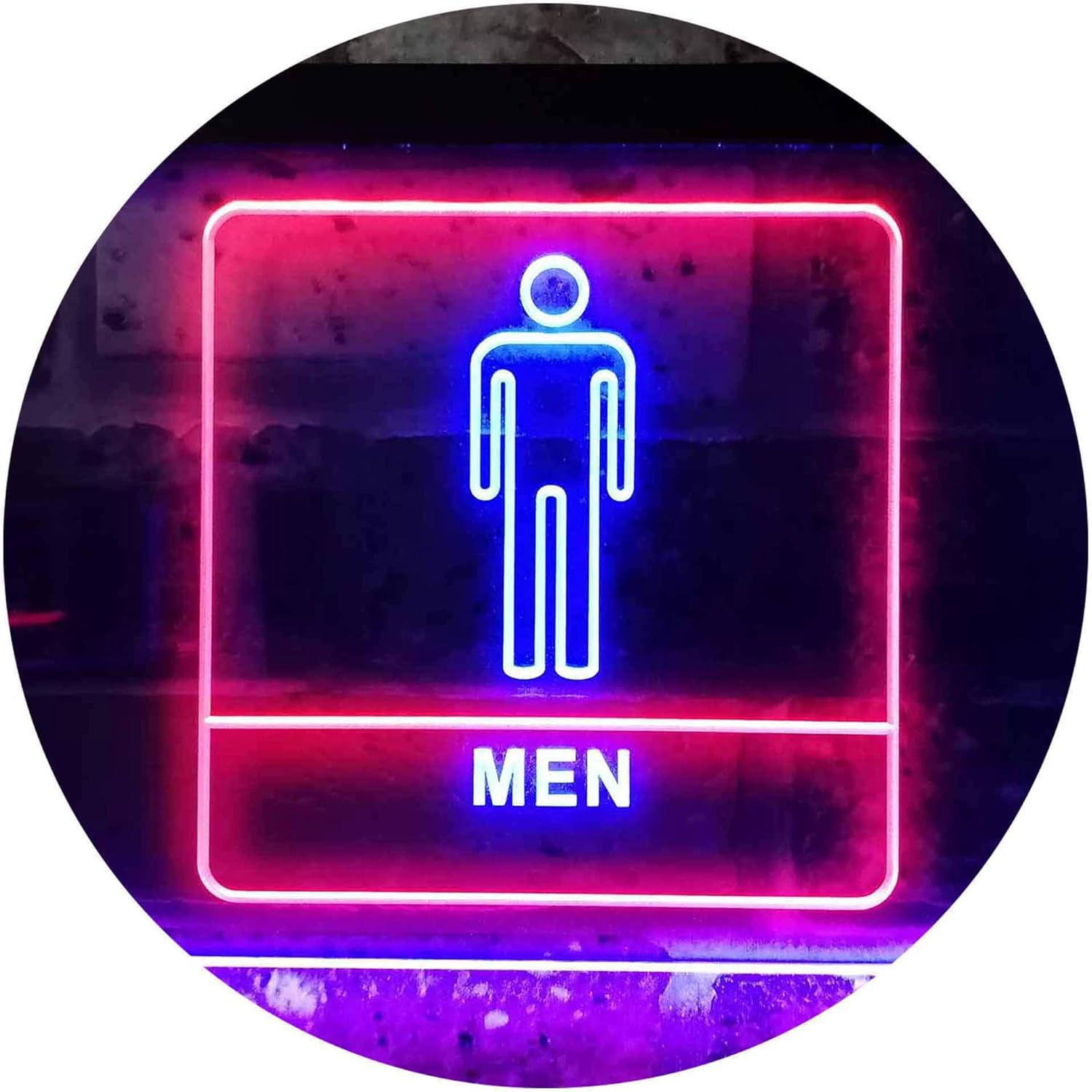 ADVPRO Men Toilet Restroom WC Display Dual Color LED Neon Sign Red & Blue 24" x 16" st6s64-i1015-rb