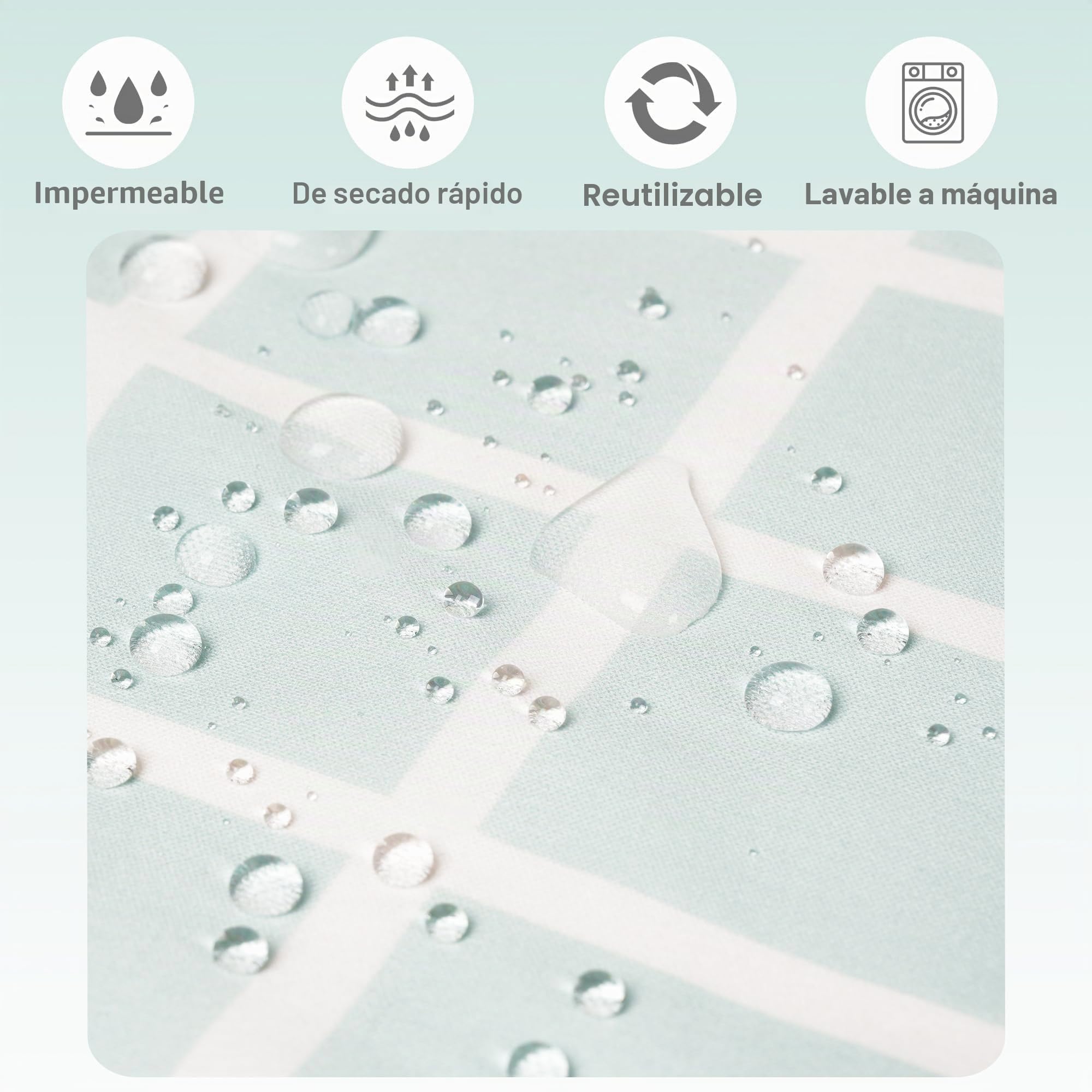 HECCEI 2 Bolsas de Tela Impermeables y secas y Reutilizables, Lavables, con Bolsa de Gancho, 33 x 38 cm, para Actividades al Aire Libre