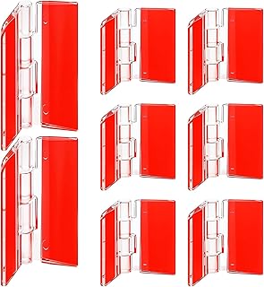 8 PCS Self-Adhesive Clear Plastic Hinges 2 Sizes Acrylic Transparent Continuous Hinge Tools for Cabinet Drawer Furniture DIY Box Display Stand Crafts Aquarium Lid