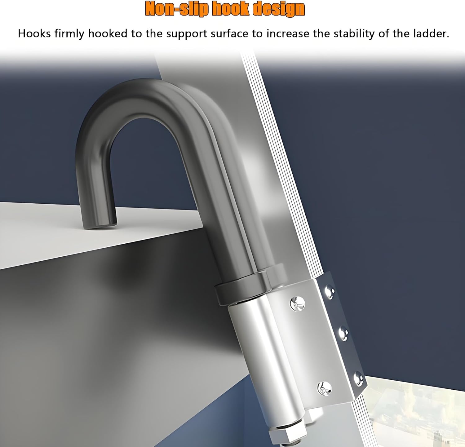 Portable Multi-Purpose Ladder with Hooks for Bunk Beds, RVs, and Truck Tailgates