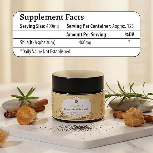 Miniatura 5 de Resina Shilajit pura del Himalaya de 1.76 oz (1.76 oz/porción) Energía natural y refuerzo de resistencia para hombres y mujeres 75% + ácido