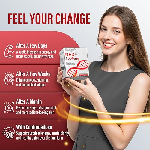 Miniatura 6 de Suplemento NAD+ líquido de 1000 mg - NAD+ de alta absorción con resveratrol trans 2000 mg, colágeno y ácido hialurónico, apoyo energético