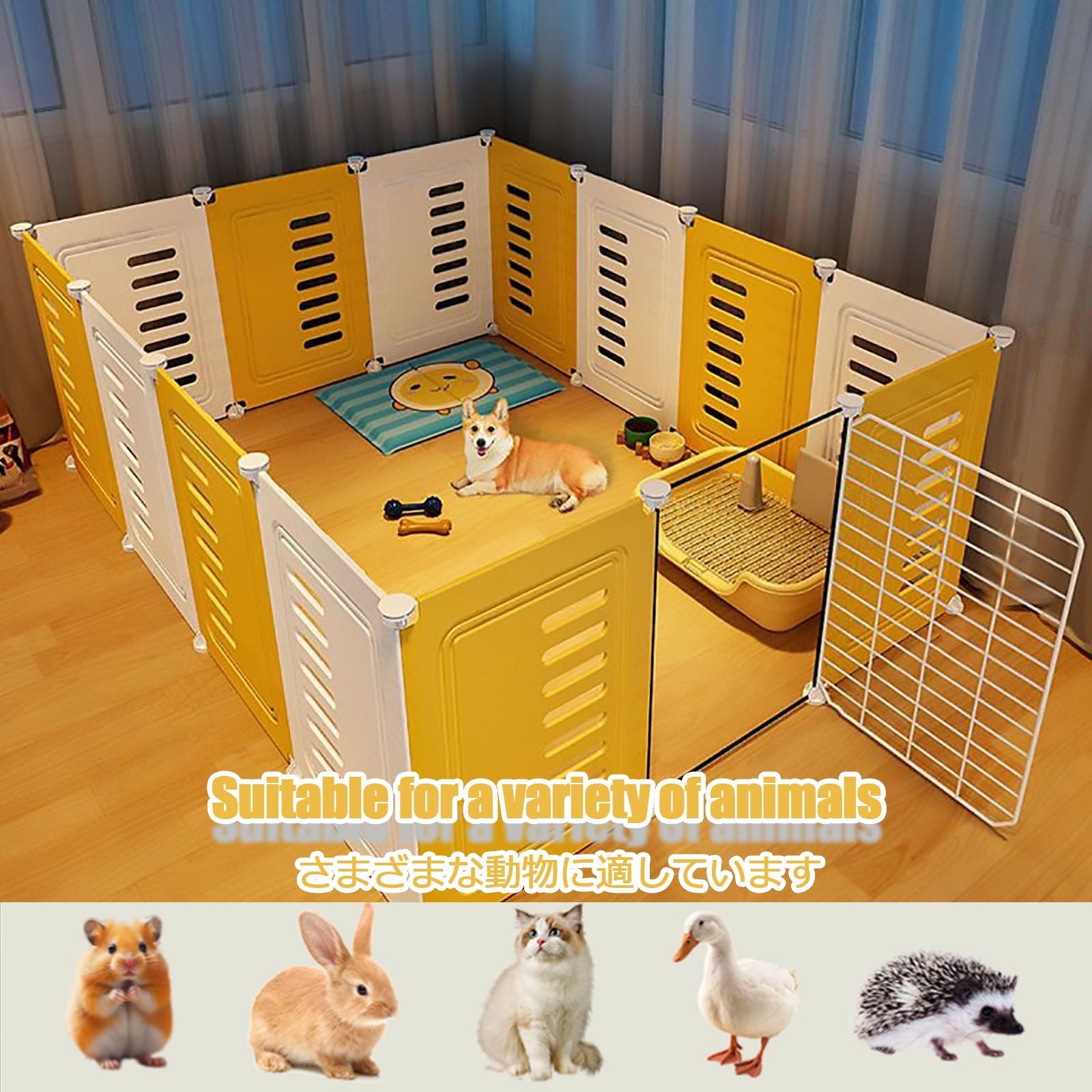 Recinto Recinzione Per Cani Recinto Per Cuccioli Recinzione Per Animali Domestici Recinto Per Cani Da Interno Recinzione Per Cani/Cuccioli Recinzione Per Cuccioli Con Porta(10 pieces 70*105*4