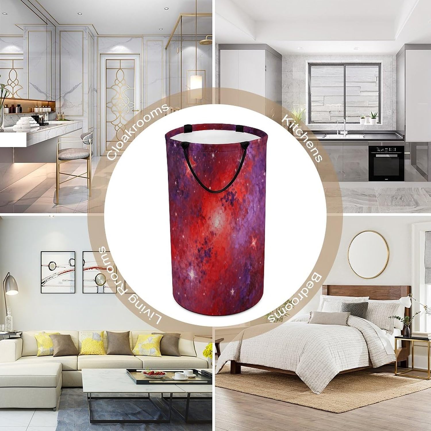 Dirty Clothes Basket Extra Large 110l Open Top Laundry Hamper With Portable Carry Handles, Foldable Waterproof Clothes Basket Spacious Laundry Bag For Bedroom Bathroom Laundry Room Dorm