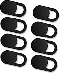 iVoler [3 Pack] Webcam Cover Slide, Ultra 0.027 in Thin Web Camera Cover Slider Protect Privacy Security with Strong Adhesive for MacBook, iPad, iPhone, Laptop, Desktop, PC, Tablet, Smartphone - Black