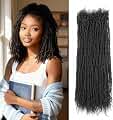 10 Inch Sister locks Human Hair Handmade Interlock Locs Curly Tips Sister Locs Real Human Hair Microlocs Extensions Permanent Dreadlock Extensions Natural Soft Looking (0.2cm,100 Strands)