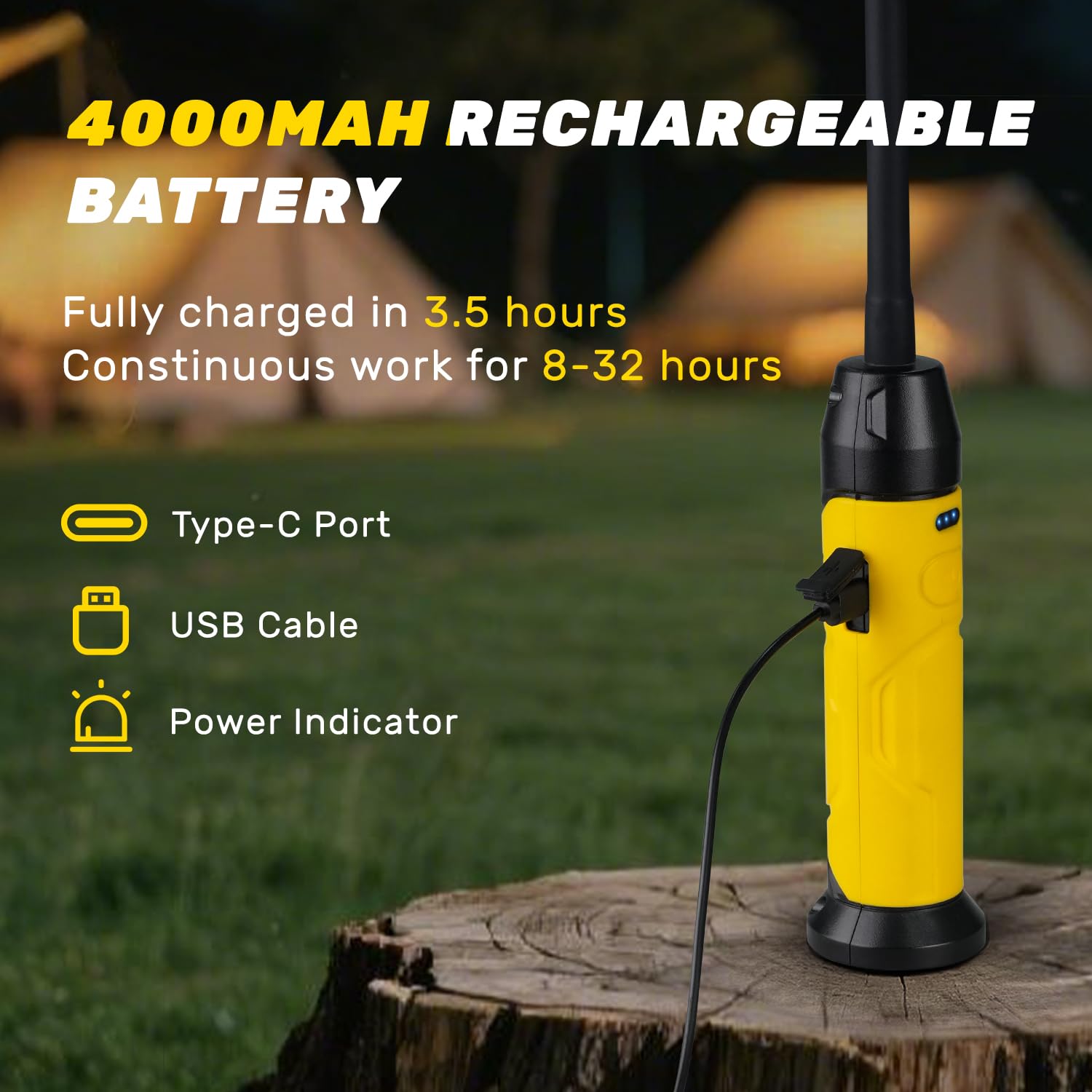 Baladeuse LED Mecanicien, Lampe de Travail LED Rechargeable à col de Cygne Flexible à 360°, 1000 Lumens 3 Modes Lampe Torche avec Base Magnétique pour for Garage, Camping, Emergency