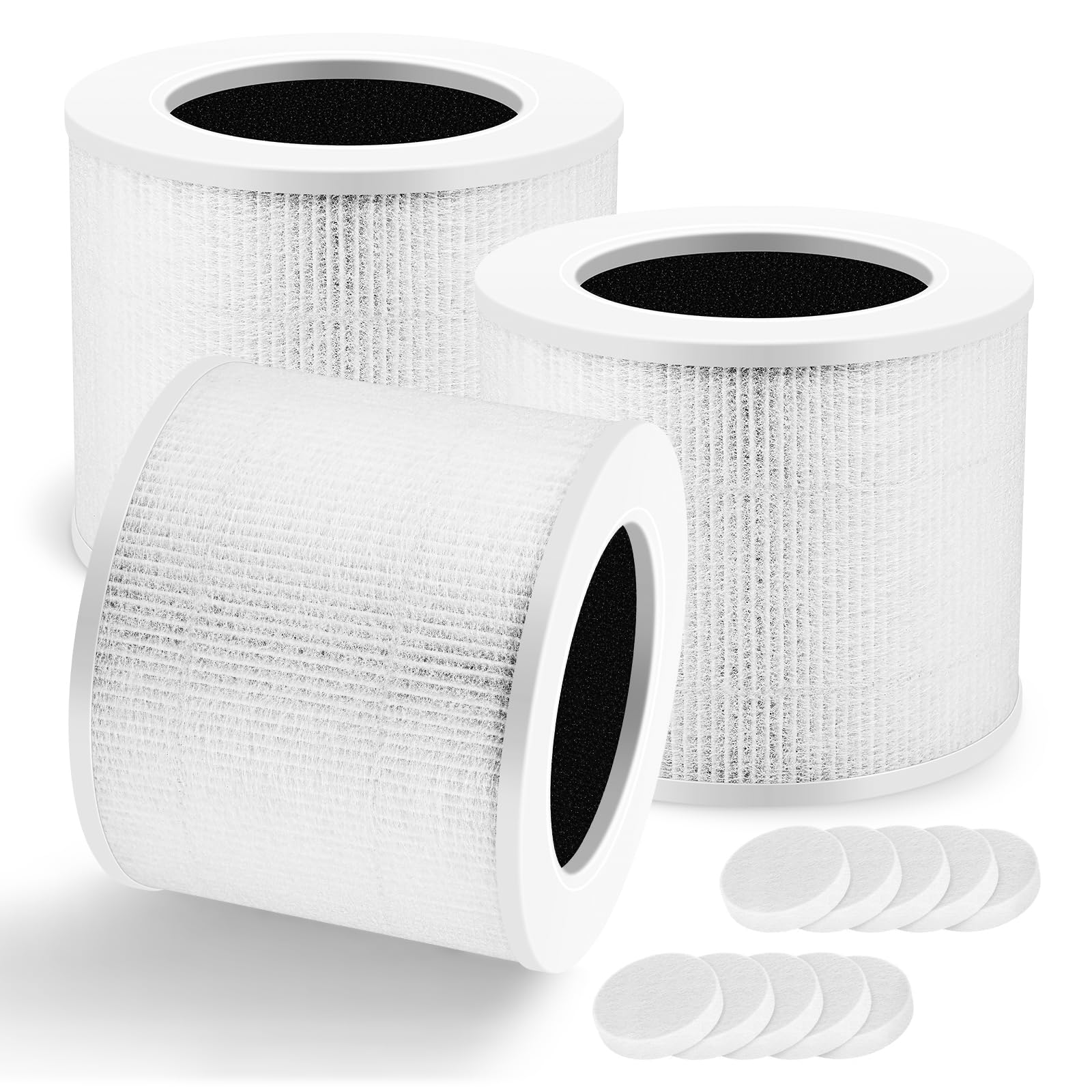 2-Pack of Core Mini Filter Replacement Compatible with LEVOIT Core Mini Air Purifier, 3-in-1 Upgraded Filtration Core Mini-P Replacement Filter with Activated Carbon, Compared to Part # Core Mini-RF