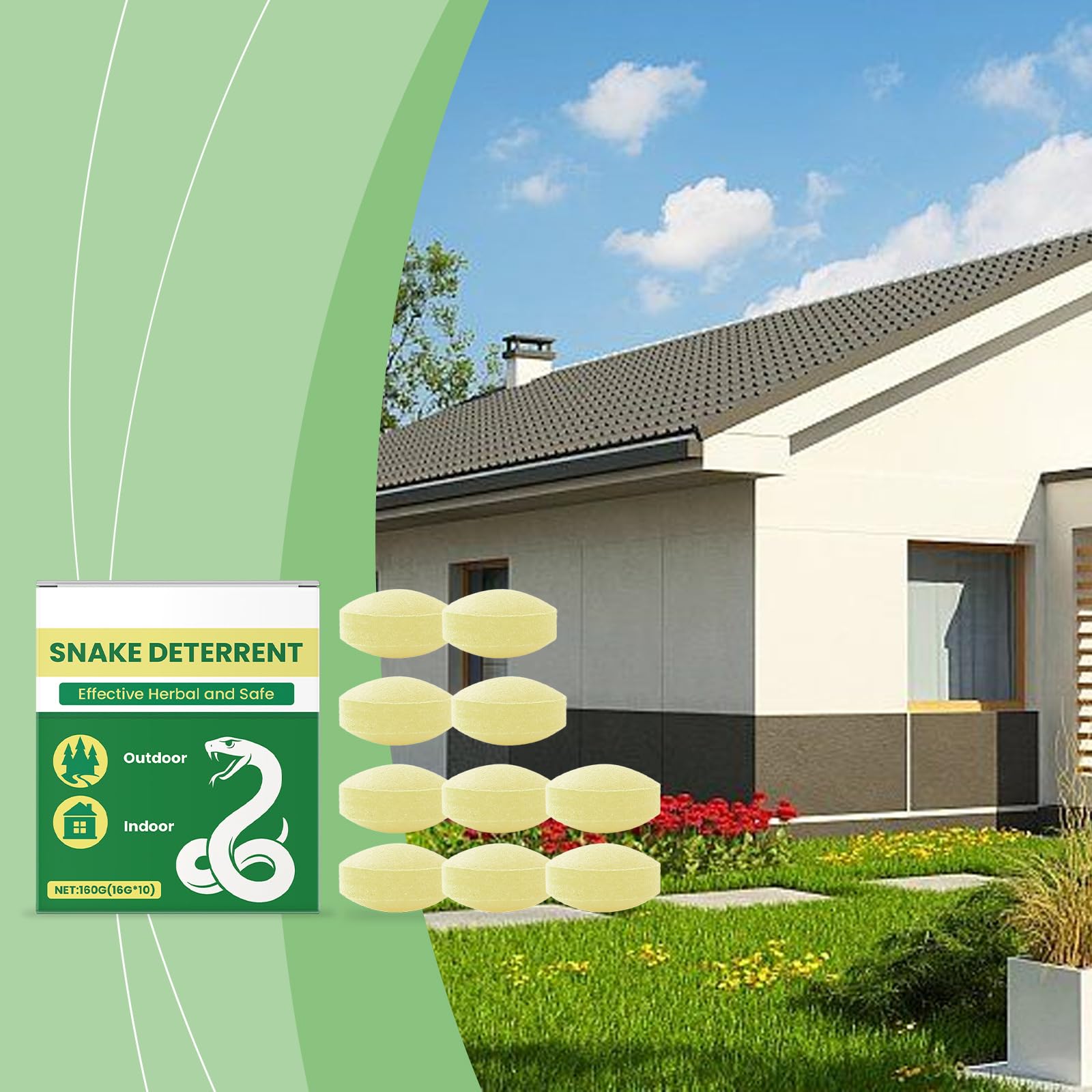 Natürlicher Schlangenvertreiber, 30er Pack Geruchspellets zur Schlangenabwehr, Humane Vertreibung im Garten & Haus, Sicher für Menschen und Haustiere, Langzeitwirkung ca. 12 Wochen