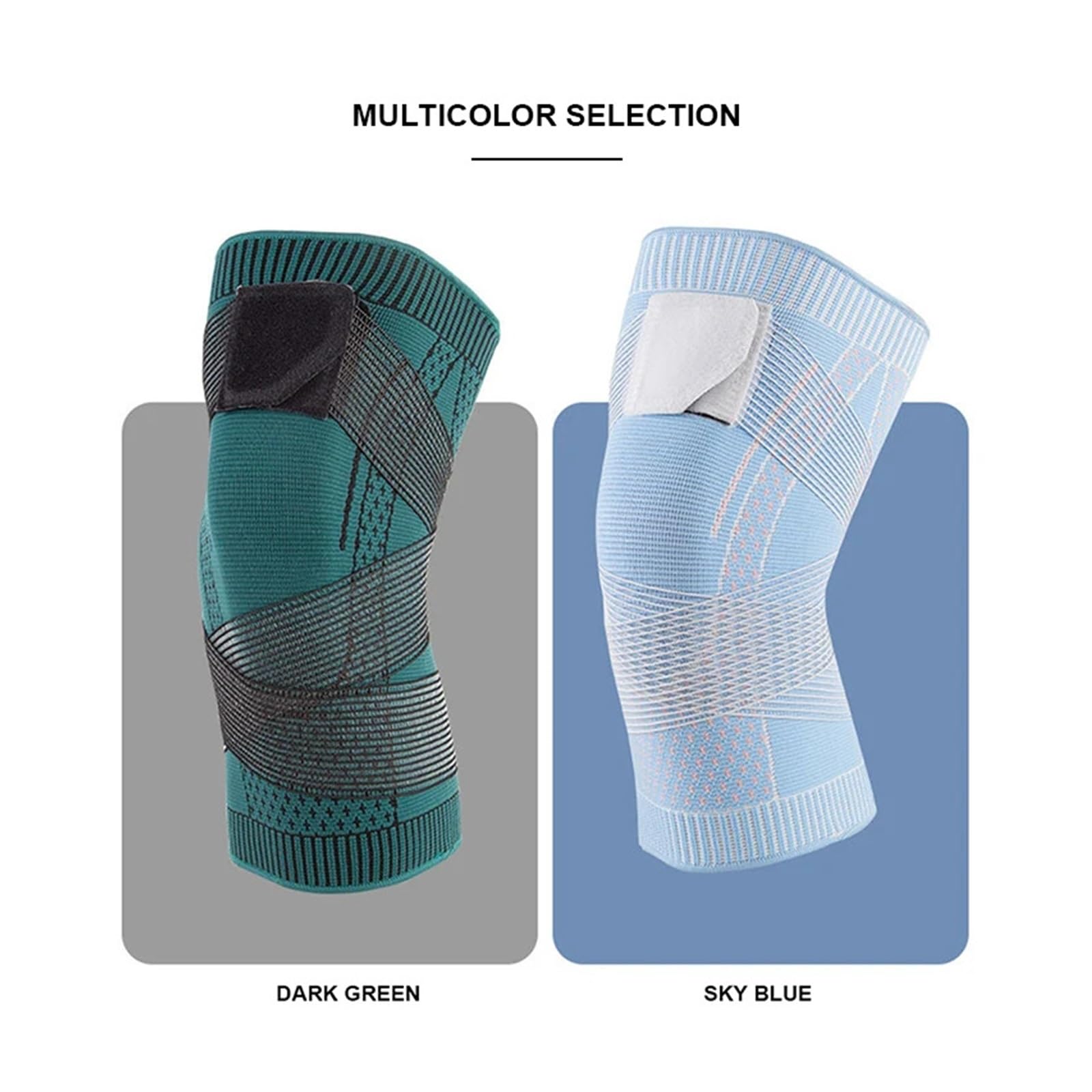 MRKU Genouillères de Sport antidérapantes, Maintien et Protection pour Hommes et Femmes, élastiques et compressives, idéales pour Le Basketball, Le Volleyball et Autres Sports. Bandage de Protection.