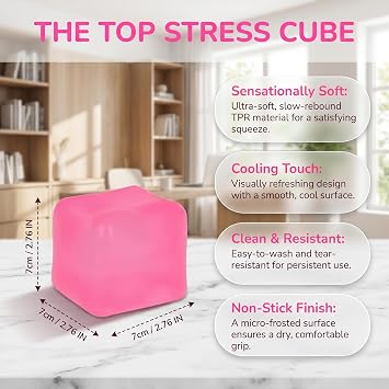 Squeeze Toys for Boys&Girls Age 3+,Soft Slow Rebound Stress Relief Toy,Portable Squeeze Accessory for Home,Office,Classroom,Relaxing Daily Leisure and Commute,1.97in (Big Pink)