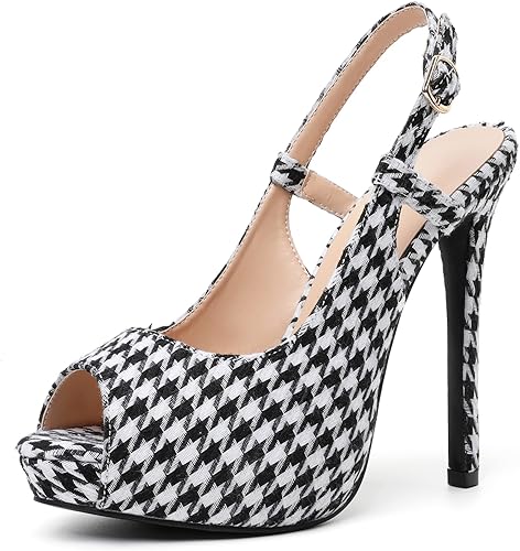 Joseywade Zapatos de tacón alto con punta abierta para mujer, tacón de aguja, 5 pulgadas, para fiesta, boda, vestido de boda