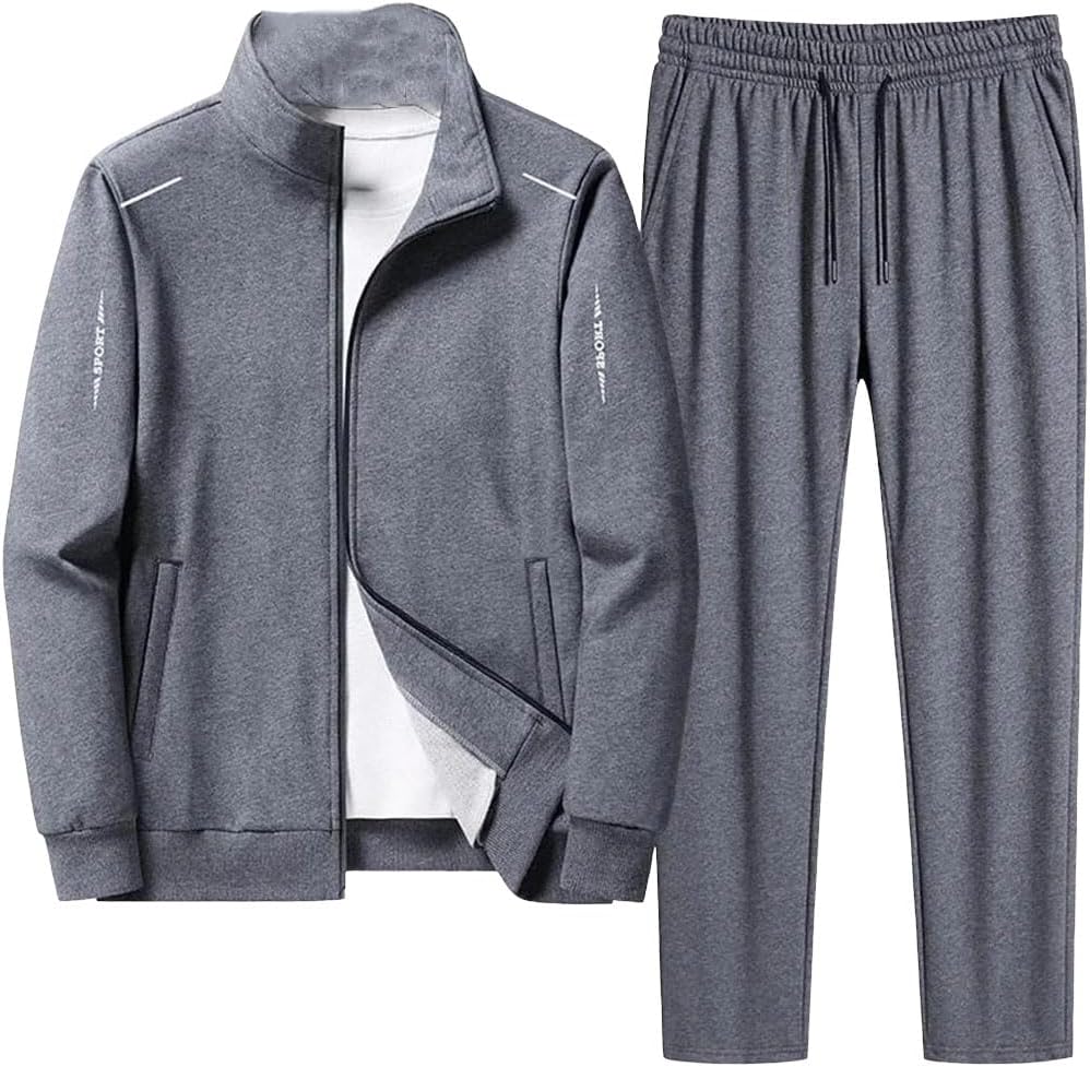 Men's Large Size Autumn Winter Sports Suit Sweatshirt Sweatpants Set Jogging Fitness Tracksuit