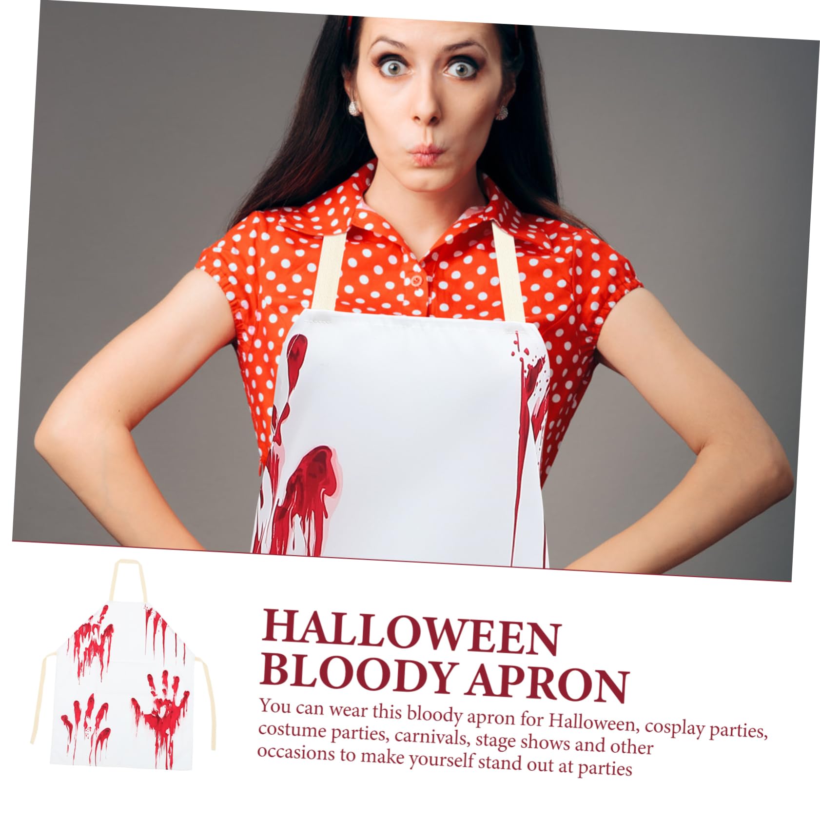TOPBATHY 4 Piezas Delantal de sangre delantal de halloween espeluznante halloween accesorios disfraz de cocina de es de