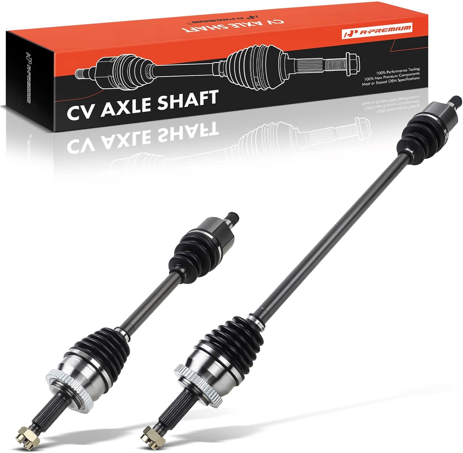A-Premium Pair (2) Front CV Axle Shaft Assembly - Compatible with Hyundai Sonata 2006 2007 2008 2009 2010, 2.4L - Driver and Passenger Side