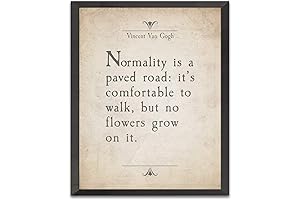 Inspirational Van Gogh Quote Print - 'Normality Is a Paved Road'
