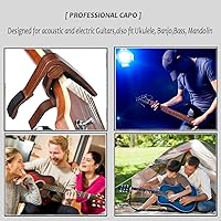 Vista 6 de Guitarra Capo 2 Pack Capo Guitarra Abrazadera para Bajo Eléctrico Acústico Ukelele